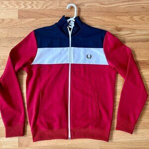 FRED PERRY Red White Blue Track Jacket size: M NWT New With Tags
